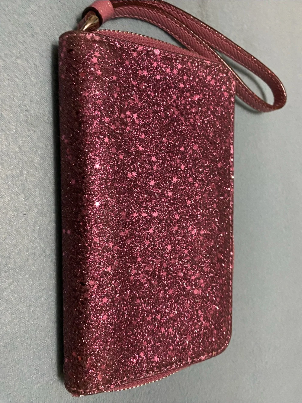 COACH Pink Glitter Star Wristlet Clutch - Picture 2 of 5